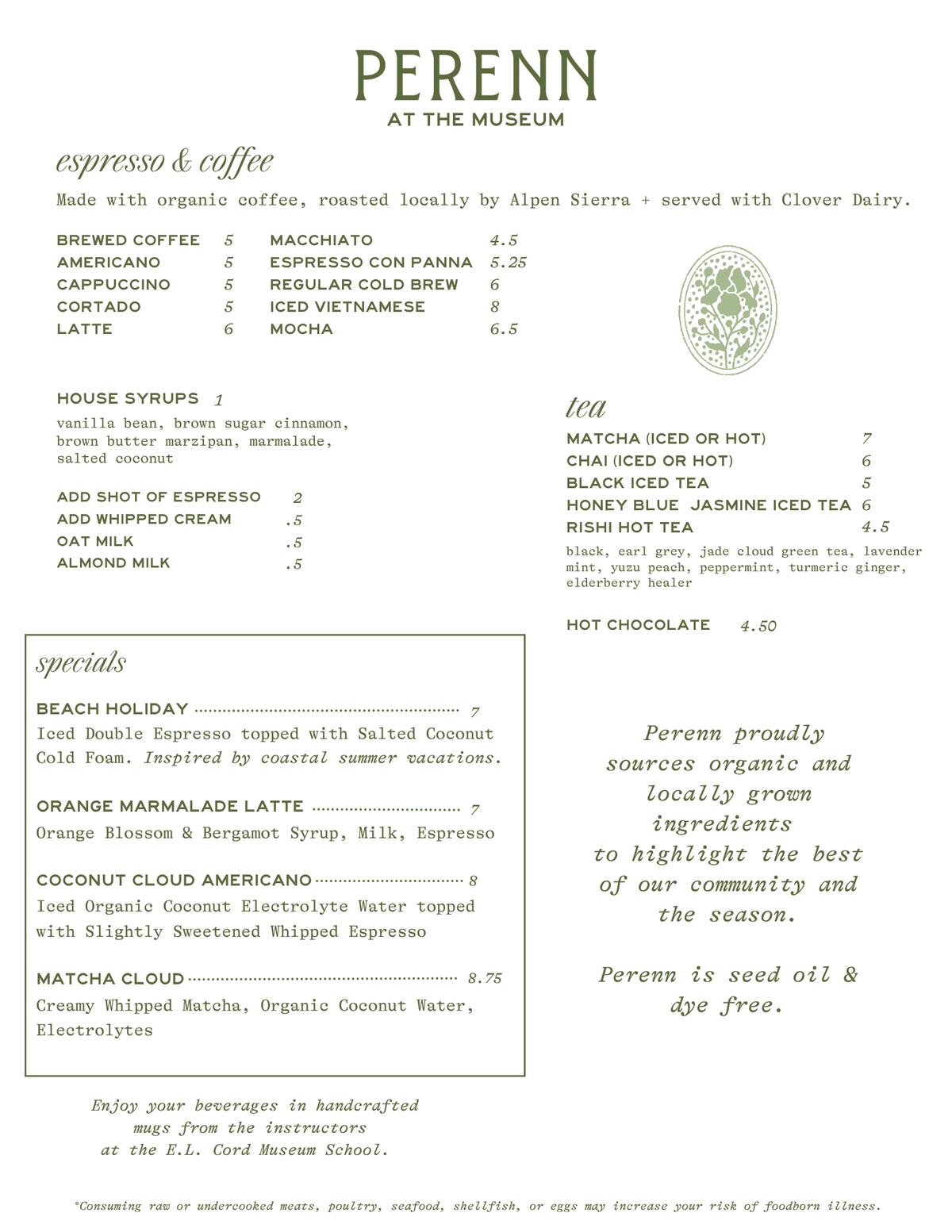 Perenn at the Museum – PerennBakery